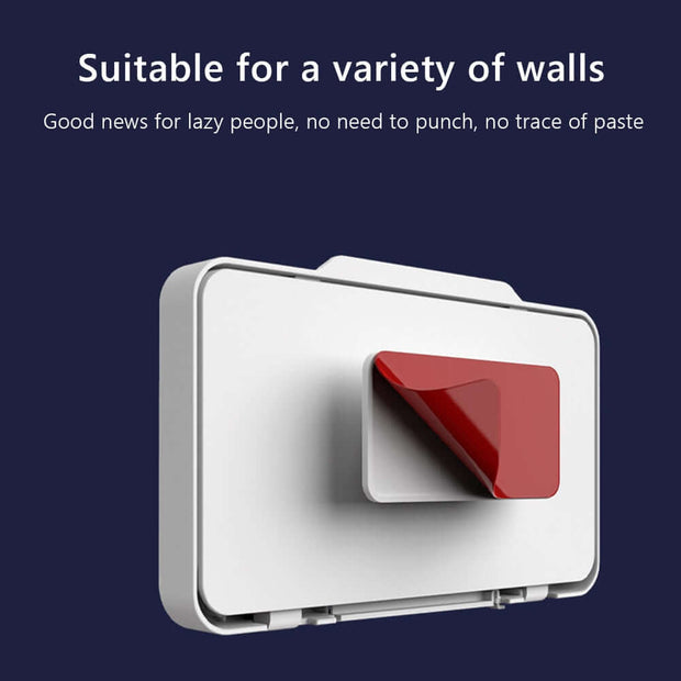 Waterproof Bathroom Phone Holder mounted on wall, showcasing versatility for different surfaces and easy installation.