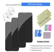 iPhone Privacy Screen Protector with Camera Lens Film and installation kits for iPhone 11 to 16 Pro
