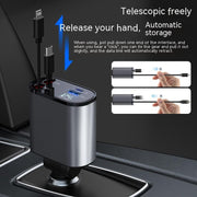 USB and TYPE-C car charger / 180 degrees