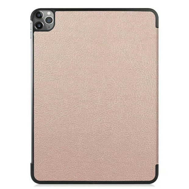 Leather iPad Case – Premium Solid Color Protective Cover in elegant pink with textured finish.