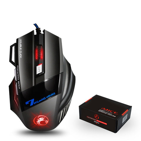 Ratón silencioso para juegos con luz RGB de colores