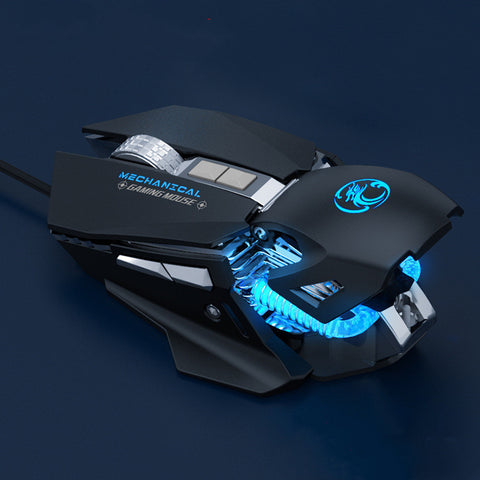 Ratón silencioso para juegos con luz RGB de colores