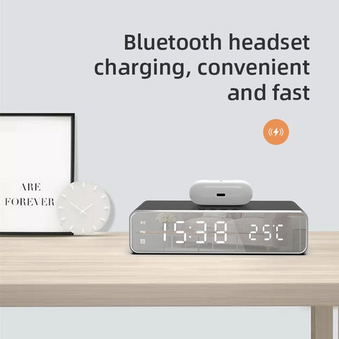 Chargeur de téléphone sans fil, horloge, thermomètre - WorldElectronic
