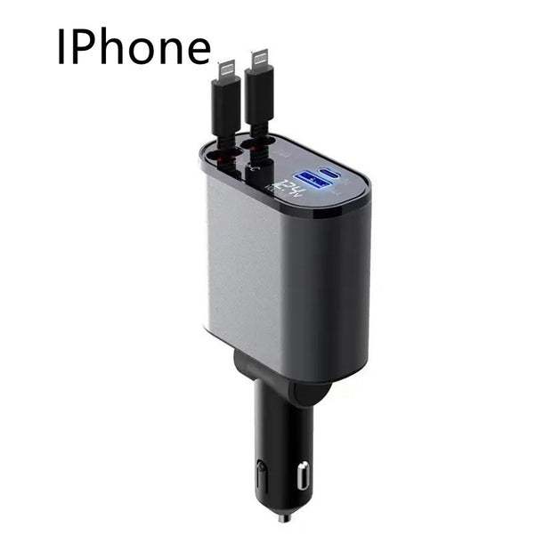 USB and TYPE-C car charger / 180 degrees