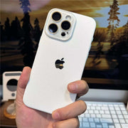 iPhone Leather Case - Premium Protective Shell for iPhone showcasing a white leather finish and precise cutouts.