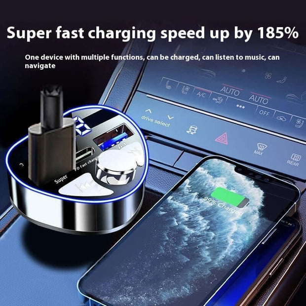 Receptor Bluetooth para coche, reproductor y cargador de móvil