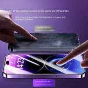 iPhone Privacy Screen demonstrating anti-fingerprint tempered glass protection with ease of use for cleaning.