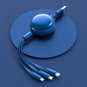 Cable USB retráctil 3 en 1