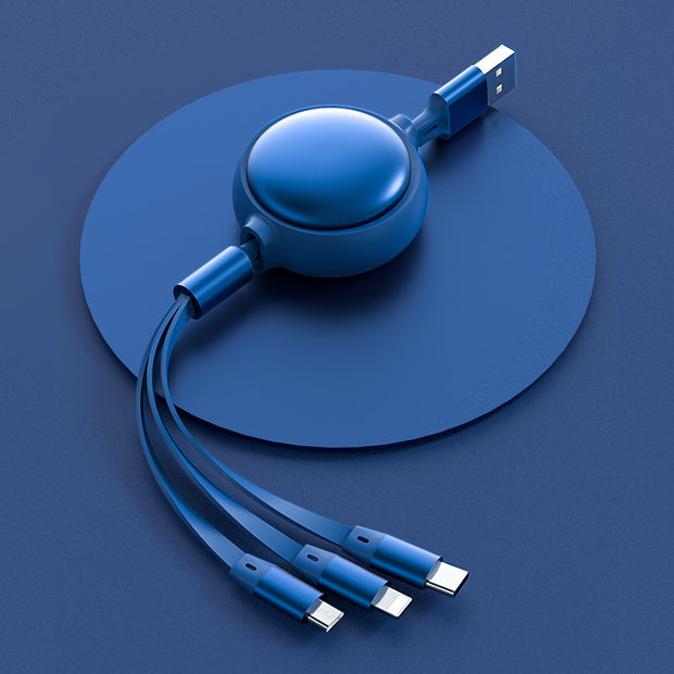 Cable USB retráctil 3 en 1