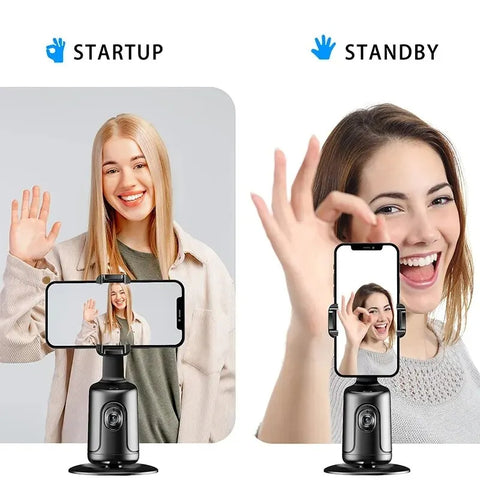 Gimbal inteligente de 360° con seguimiento facial automático, estabilizador para video, vlogs y transmisión en vivo, trípode