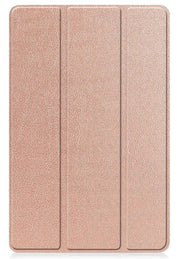 Leather iPad Case – Premium Solid Color Protective Cover in elegant rose gold design.