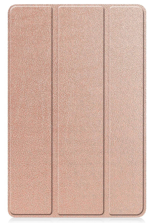 Leather iPad Case – Premium Solid Color Protective Cover in elegant rose gold design.