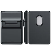 MagSafe Leather Card Holder – Magnetic Wallet with Stand in sleek black design and slim profile.