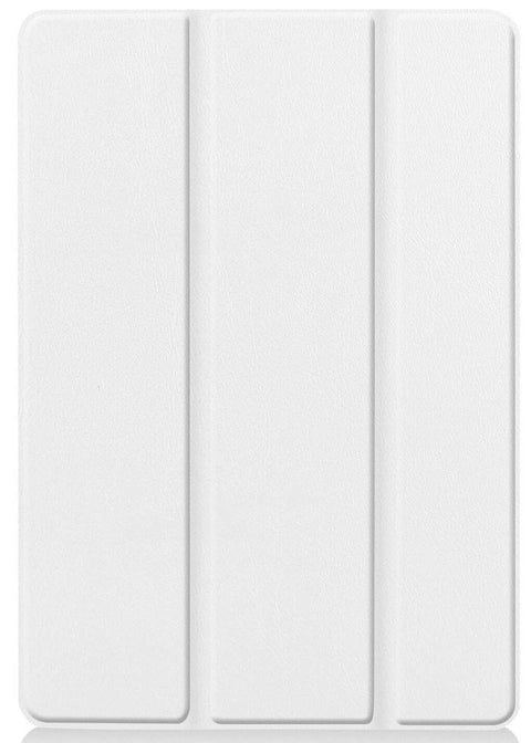 Leather iPad Case – Premium Solid Color Protective Cover in white, offering stylish protection for your device.