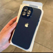 iPhone Leather Case shown in a hand, premium protective shell suitable for iPhone, offering luxury and durability.