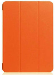 Leather iPad Case – Premium Solid Color Protective Cover in vibrant orange