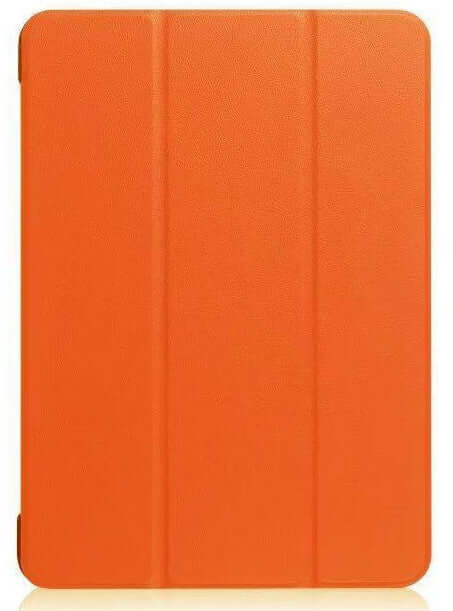 Leather iPad Case – Premium Solid Color Protective Cover in vibrant orange