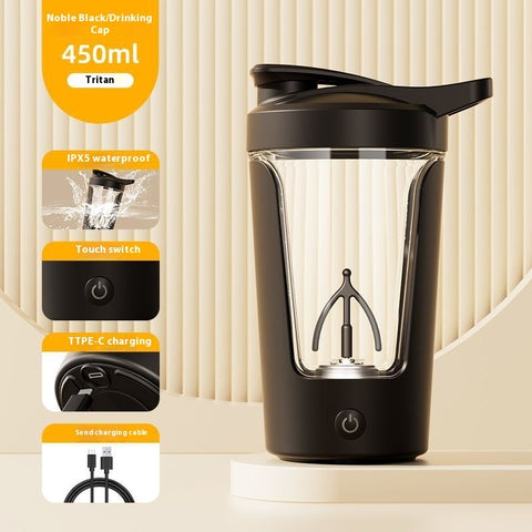 Mezclador eléctrico de proteína en polvo de 450 ml, agitador automático