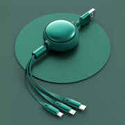 Cable USB retráctil 3 en 1
