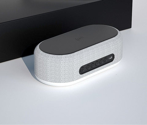 Lampe de nuit 4 en 1, réveil, chargeur sans fil - WorldElectronic