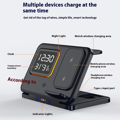 Chargeur sans fil 5 en 1 - WorldElectronic