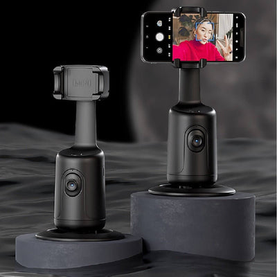 Support intelligent à 360° avec suivi automatique du visage,vidéo, vlog, stabilisateur en direct, trépied - WorldElectronic