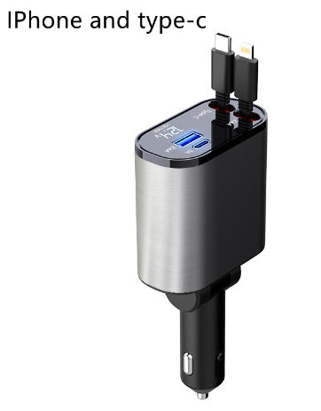 USB and TYPE-C car charger / 180 degrees