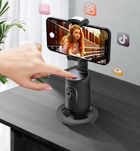 Gimbal inteligente de 360° con seguimiento facial automático, estabilizador para video, vlogs y transmisión en vivo, trípode