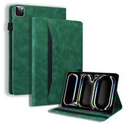 Leather iPad Case – Business Folio Protective Cover in green color, designed for iPad Pro Model 11 and Model 13.
