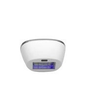 IPL laser hair removal device with sleek design and blue light, ideal for painless at-home hair removal.