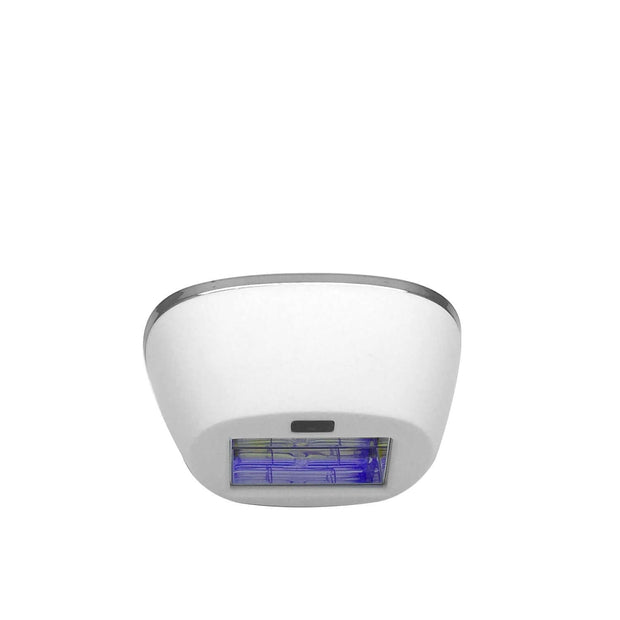 IPL laser hair removal device with sleek design and blue light, ideal for painless at-home hair removal.