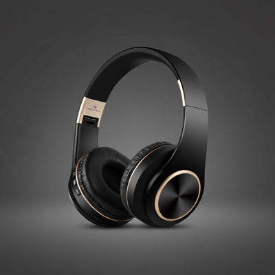 Bluetooth Wireless Gaming Headset showing sleek design and comfortable ear cushions for gaming and audio enjoyment.