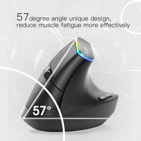 Souris verticale ergonomique sans fil RGB - WorldElectronic