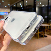 Transparent iPhone Case showcasing crystal clear design and anti-drop features for all iPhone models.