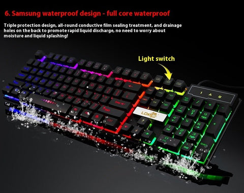 Clavier de jeu industriel avec câble USB lumineux - WorldElectronic