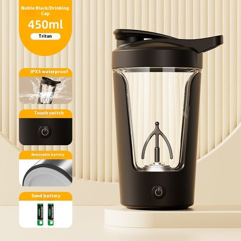 Mezclador eléctrico de proteína en polvo de 450 ml, agitador automático