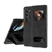 Samsung Fold Leather Case – Business Protective Cover with faux leather design for Galaxy Z Fold 2 to 6.