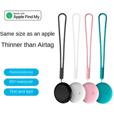 Waterproof Anti-Lost Tracker in four colors, compatible with Find My, IP67 waterproof, thin and light design.