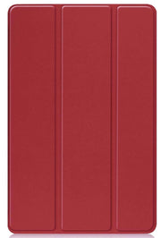 Leather iPad Case in elegant solid red color, providing protection and style for your device.