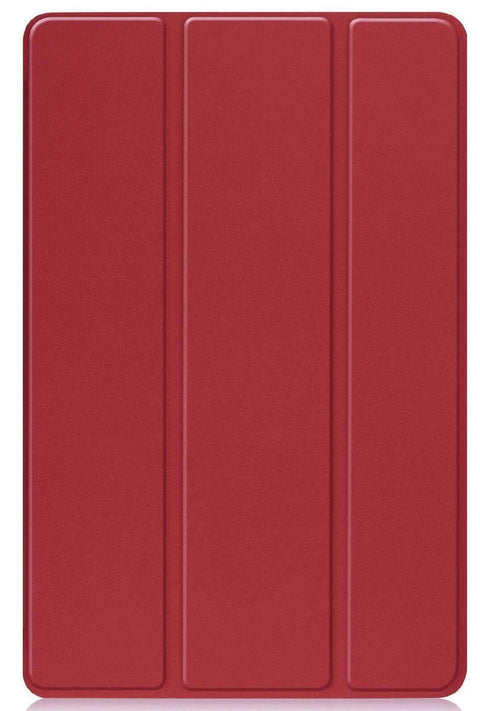 Leather iPad Case in elegant solid red color, providing protection and style for your device.