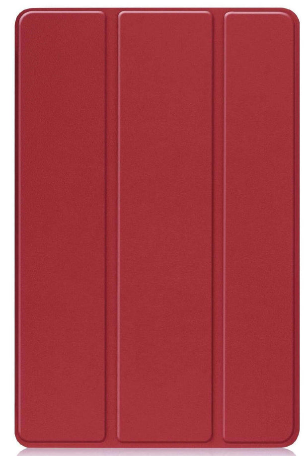 Leather iPad Case in elegant solid red color, providing protection and style for your device.