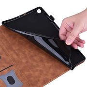 Leather iPad Case showing the interior protective cover and flexible design for enhanced usability.