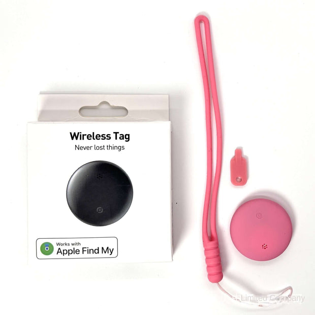 Waterproof Anti-Lost Tracker with wireless tag and packaging, compatible with Find My app.