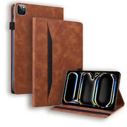 Leather iPad Case – Business Folio Protective Cover showcasing a brown leather design for iPad Pro.