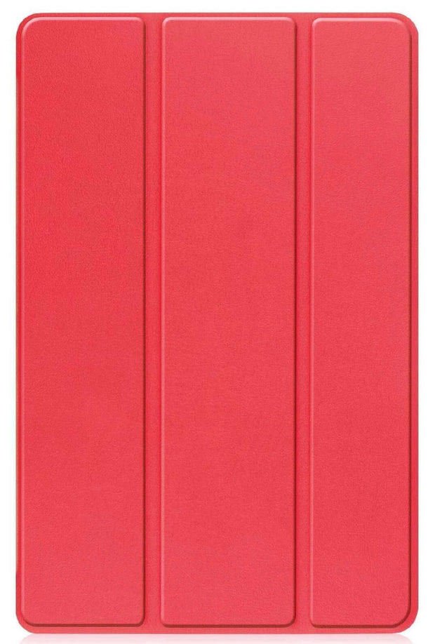 Leather iPad Case – Premium Solid Color Protective Cover in vibrant red color.