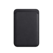 MagSafe Wallet Card Holder in sleek black design, ideal for secure card storage with magnetic attachment.