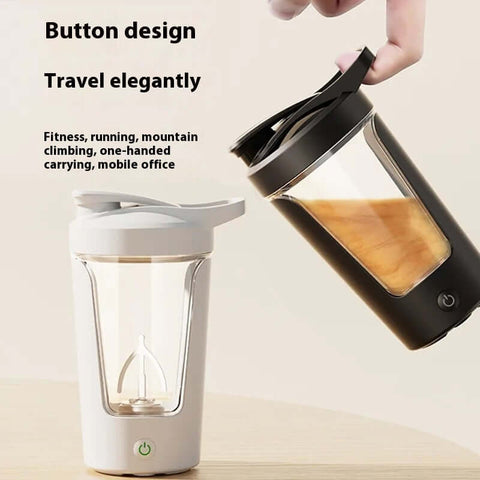 Shaker Électrique USB 450ml – Protéines, Café & Pré-Workout