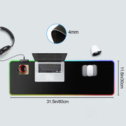 Tapis de Souris RGB LED – Surface Antidérapante en Caoutchouc | Gaming &amp; Bureau - WorldElectronic