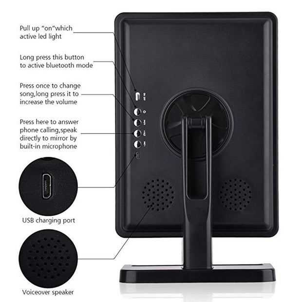 Bluetooth Touch Makeup Mirror