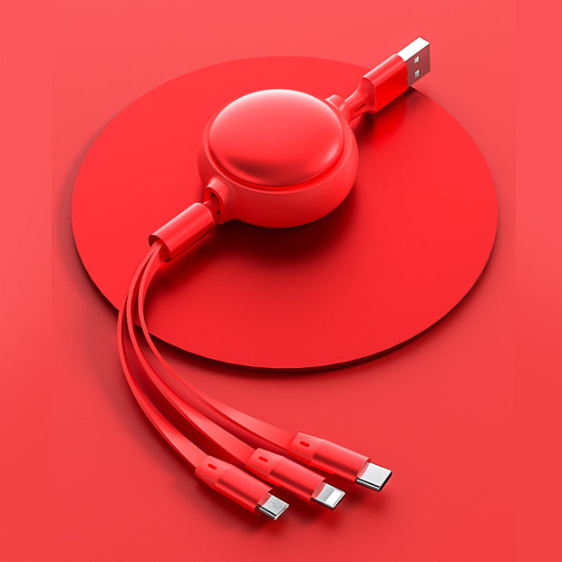 Cable USB retráctil 3 en 1